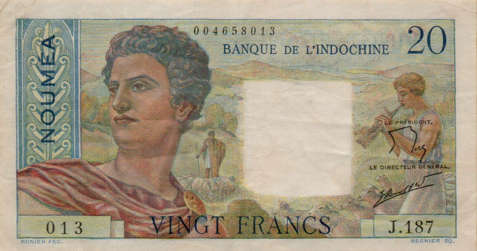 New Caledonia 20 1951 XF P-50/c